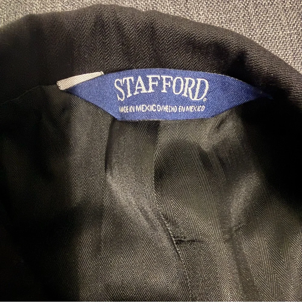 Stafford Mens Blazer Sport Coat Jacket 42S Travel Stretch Wool Blend Preowned G1